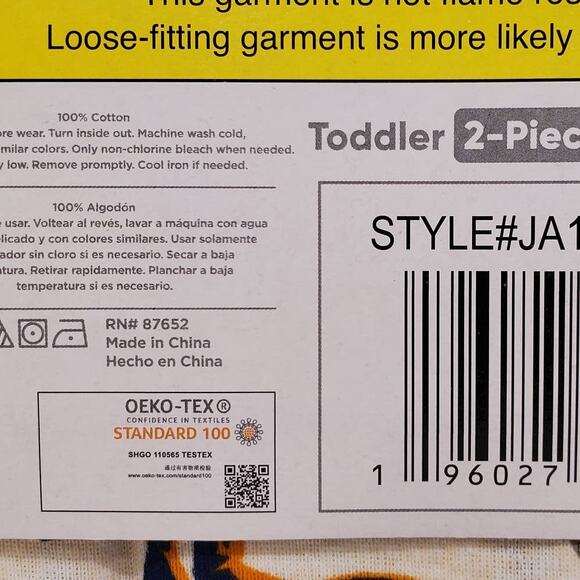 Jurassic World Dinosaur Pajamas Toddler Pajamas 2 Piece Set Size 2T - Picture 7 of 9
